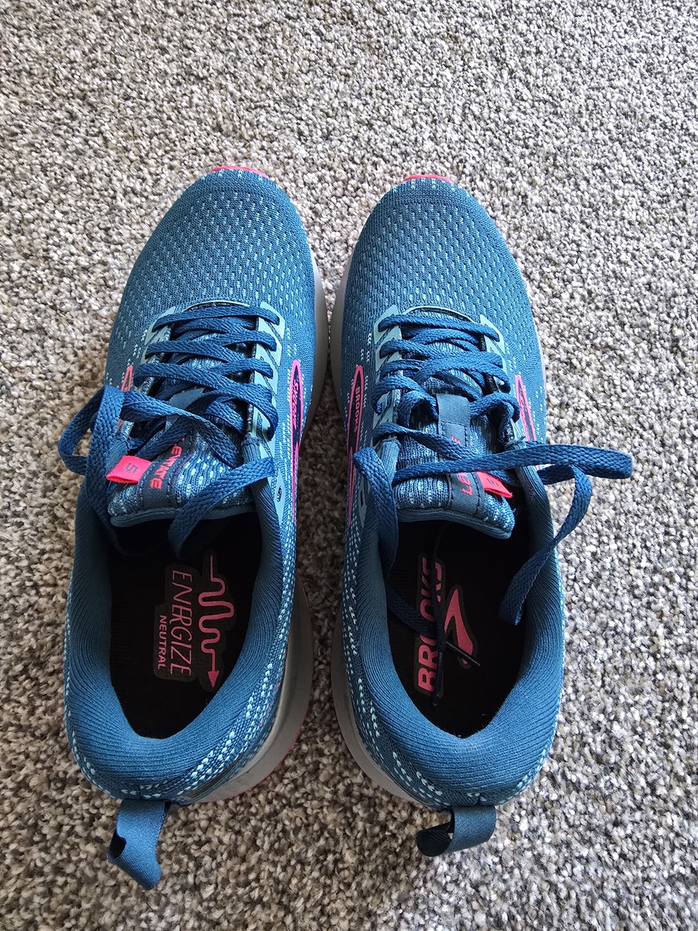 Brooks Women's Running Shoes in Teal with Pink Accents - Picture 2 of 5